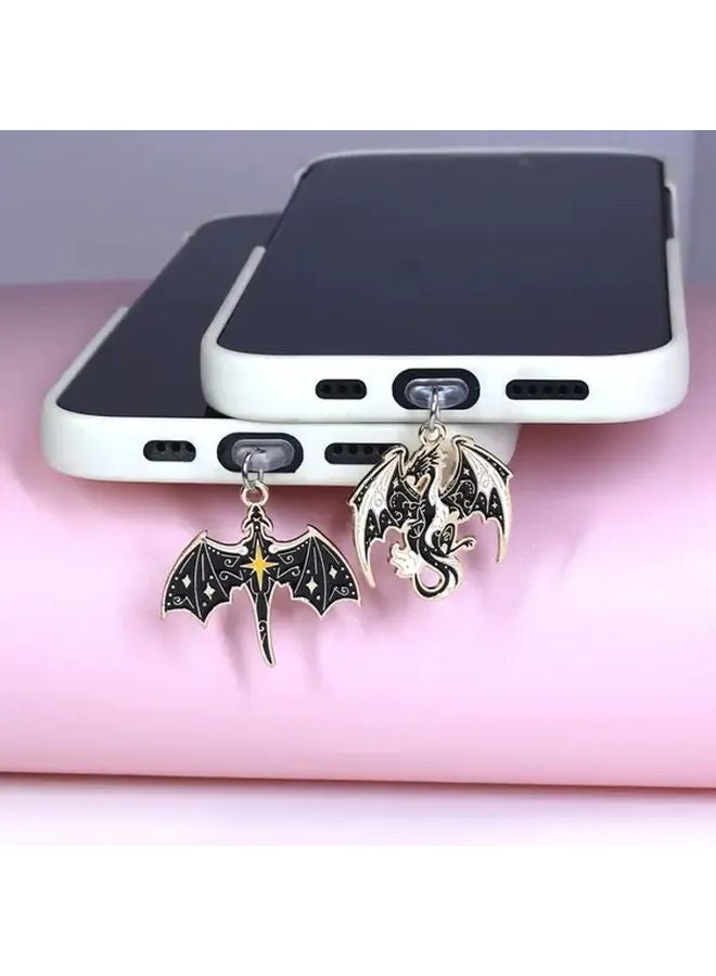 Dragon Bat Pendant Dust Plug For iPhone 5 14 Model B Mobile Phone Accessory - Image 3